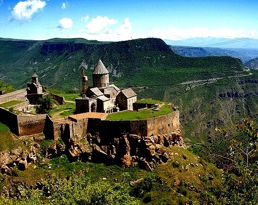 Tatev monastery is a 9th century Armenian monastery located in the Tatev village in Syunik Province in southern Armenia.
