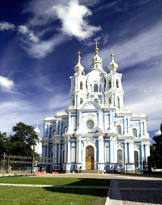 Smolny Cathedral in St. Petersburg, Russia