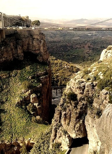 The suspended bridge in Constantine, Algeria