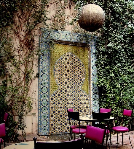 Cafe Bougainvillea in Marrakech, Morocco