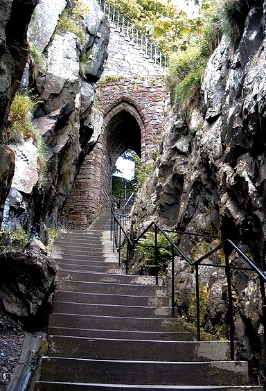 The old entrance to Dumbarton Castle, Scotland