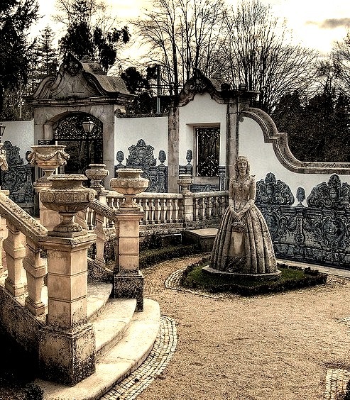 Stone Lady in the Garden, Coimbra, Portugal