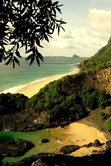 Secluded beach in Fernando de Noronha Archipelago, Brazil