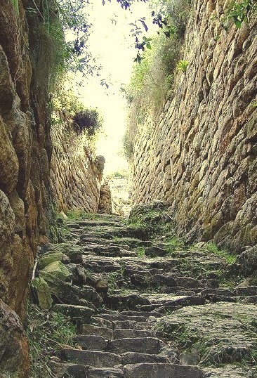 Entrance to Kuelap, the great fortress of the chachapoyas, Peru