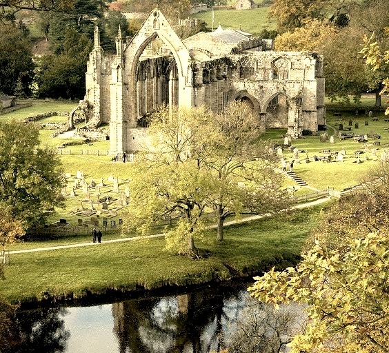 The ruins of Bolton Abbey in North Yorkshire / England
